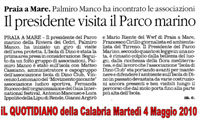 Anteprima il Quotidiano della Calabria 4 maggio 2010